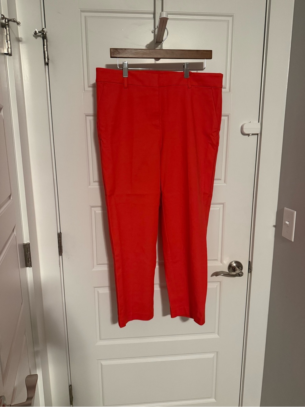 LOFT Red Cropped Ankle Pants